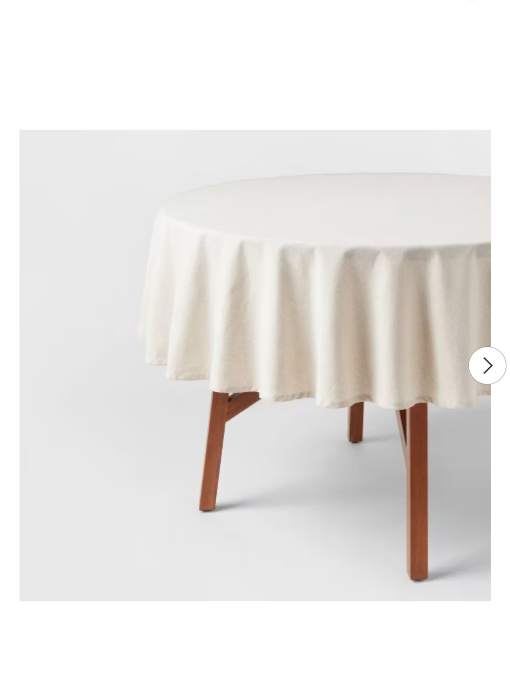 NEW 70" Linen-Cotton Blend Round Tablecloth Natural - Threshold™